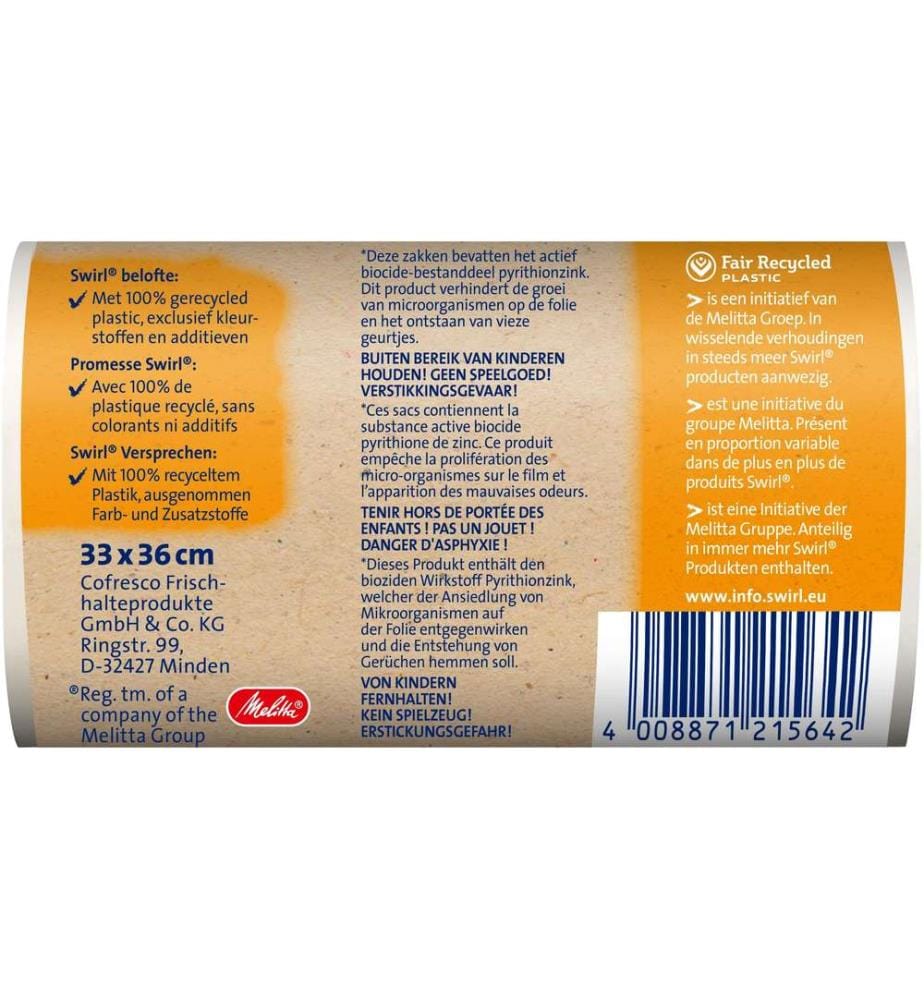 SWIRL - Müllbeutel Bad & Kosmetik 5 l, 40 Stück