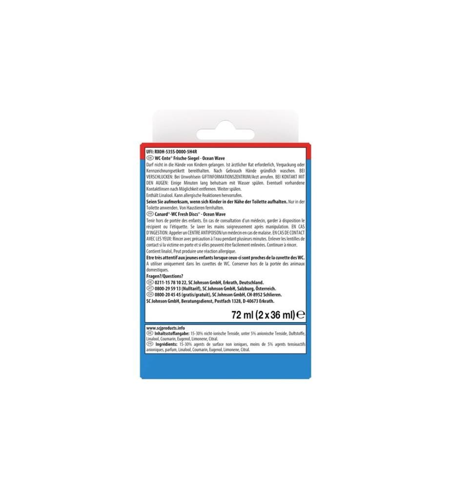 WC-Ente - Nettoyant pour WC Recharge sceau de fraîcheur Marine