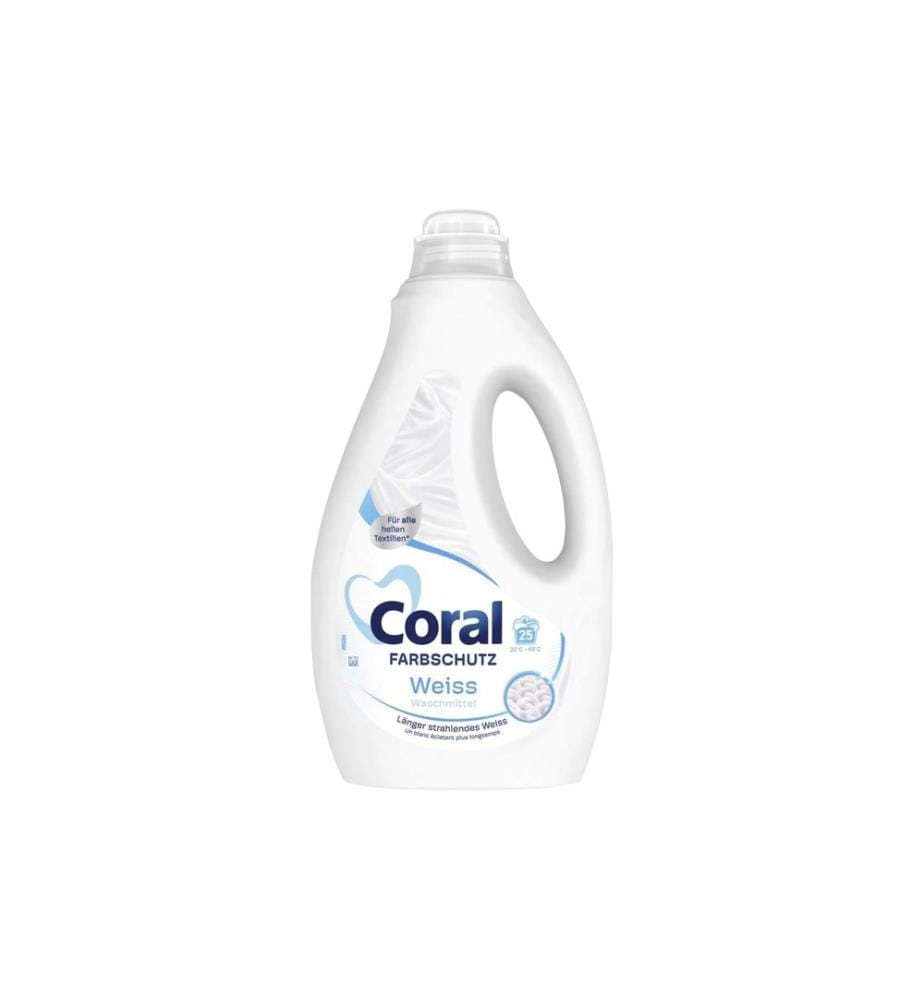 Coral - Détergent liquide Optimal White 1.25 l