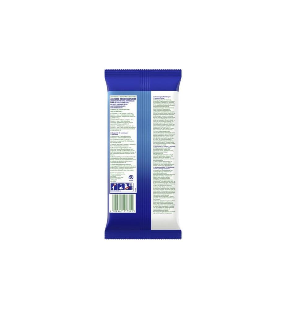 DETTOL - Lingettes nettoyantes multi-usages Fraîcheur de l'océan 60 pièces