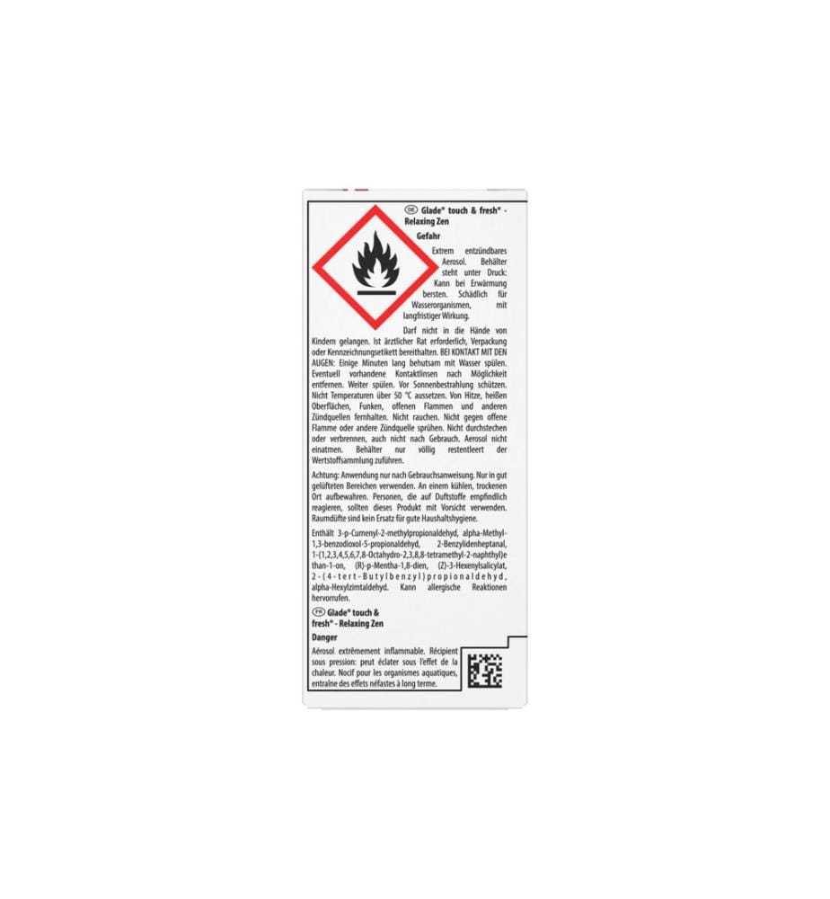 Glade - Touch & Fresh Relaxing Zen Minispray Recharge 10 ml