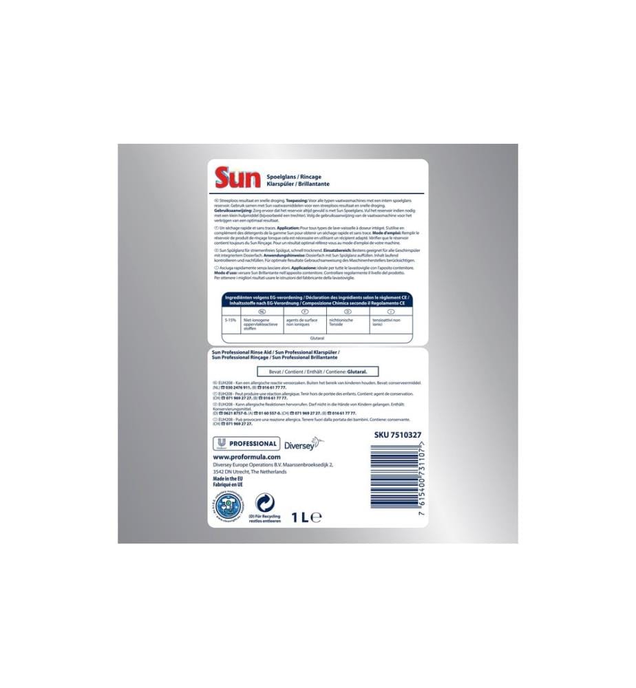 DIVERSEY PRO - Formula Klarspüler Sun Professional 1 l