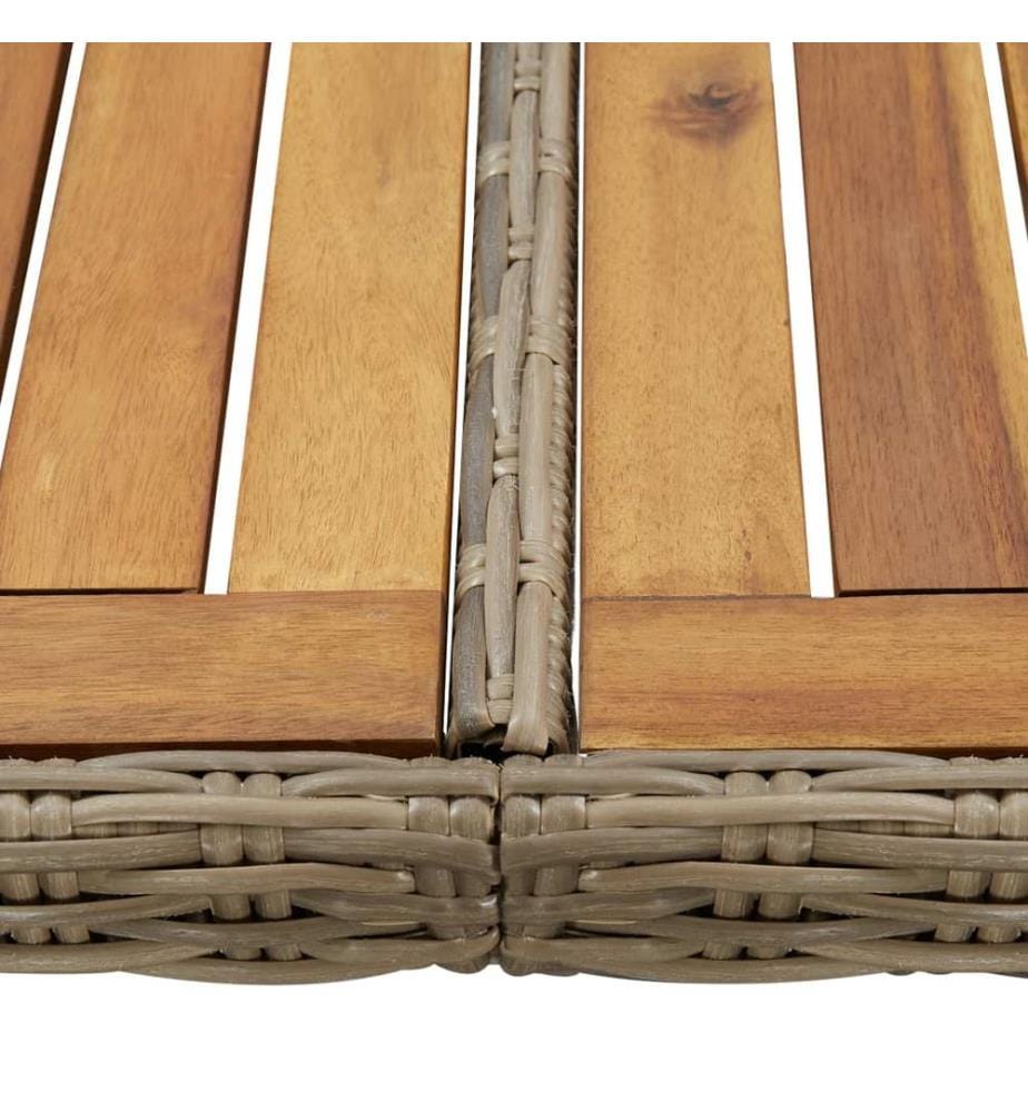 Tavolo da pranzo da giardino Marrone 200x100x74 cm Resina intrecciata