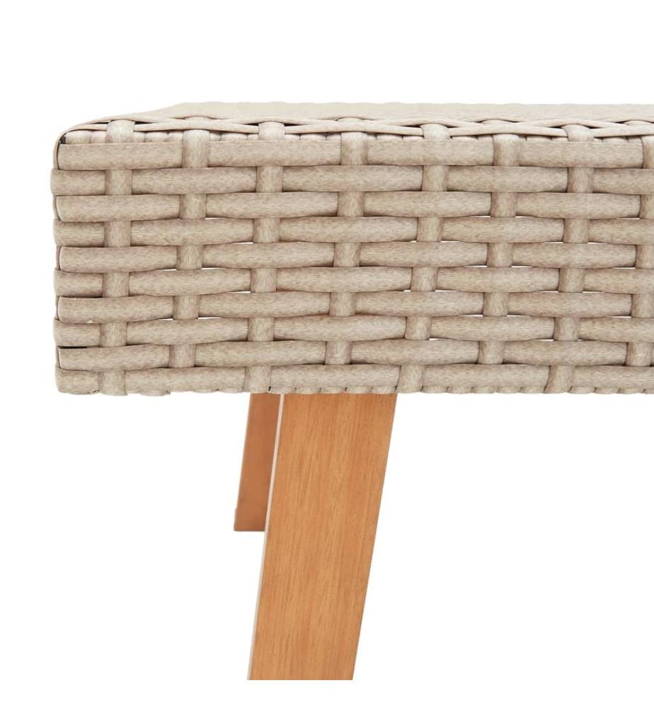 Garten-Couchtisch Poly Rattan Beige