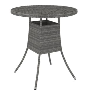 Gartentisch Grau 70x70x73 cm Poly Rattan