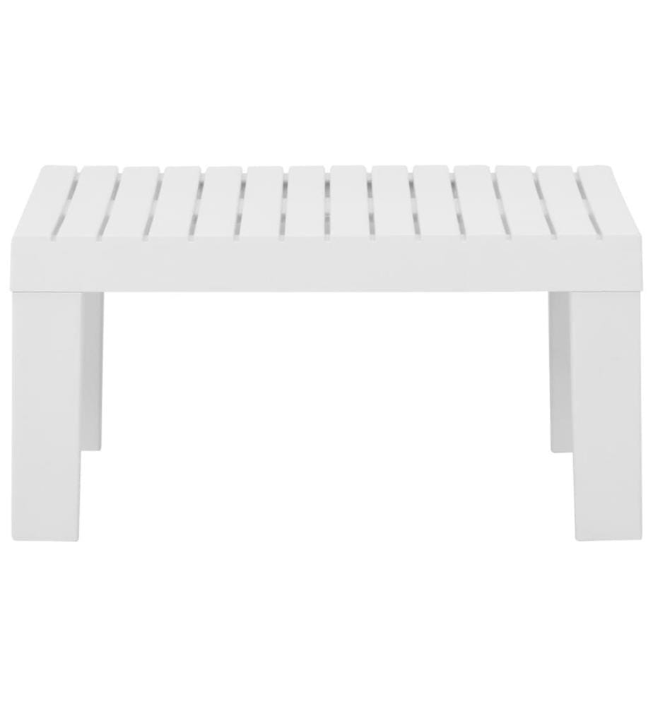Lounge-Gartentisch Kunststoff Weiss