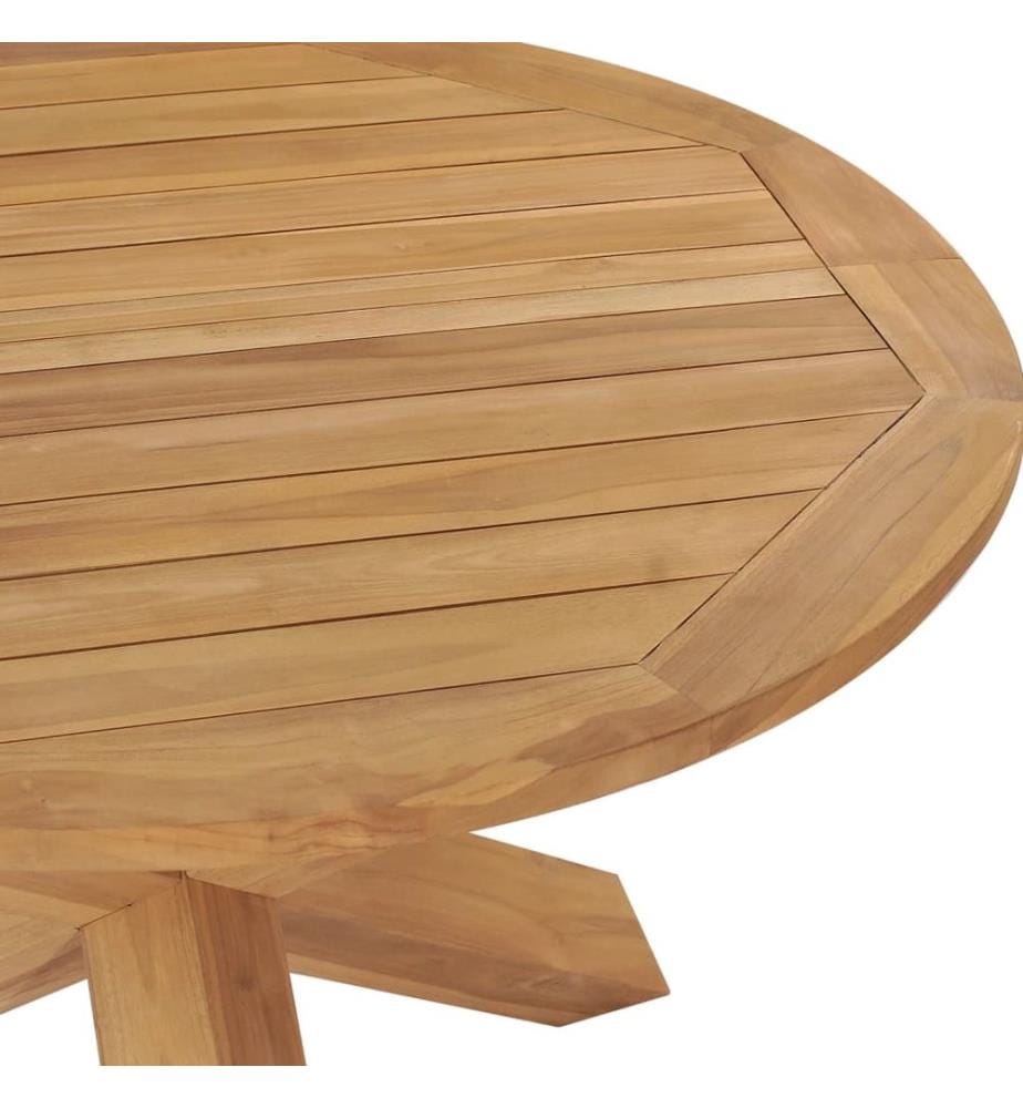 Table à dîner de jardin Ø110x75 cm Bois de teck massif