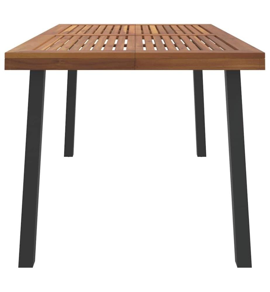Gartentisch 150x90x75 cm Massivholz Akazie