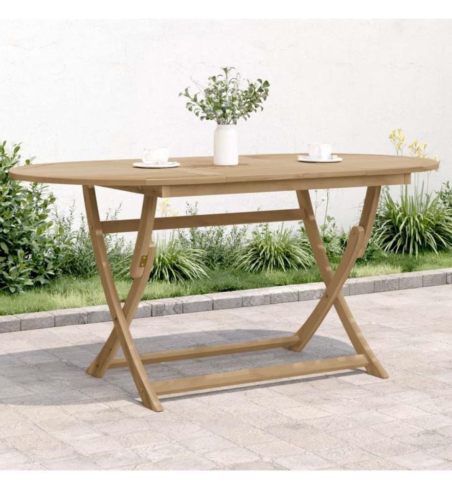 Table pliable de jardin 160x85x75 cm bois d'acacia solide