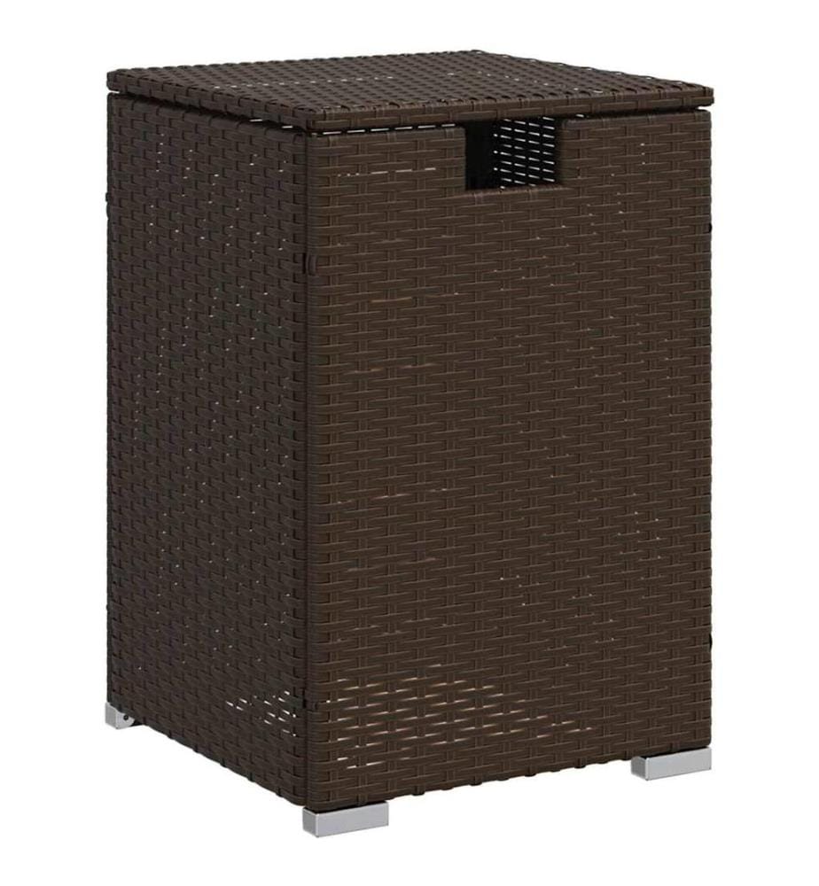 Propan-Tank-Verstecktisch Braun 40x40x60 cm Poly Rattan