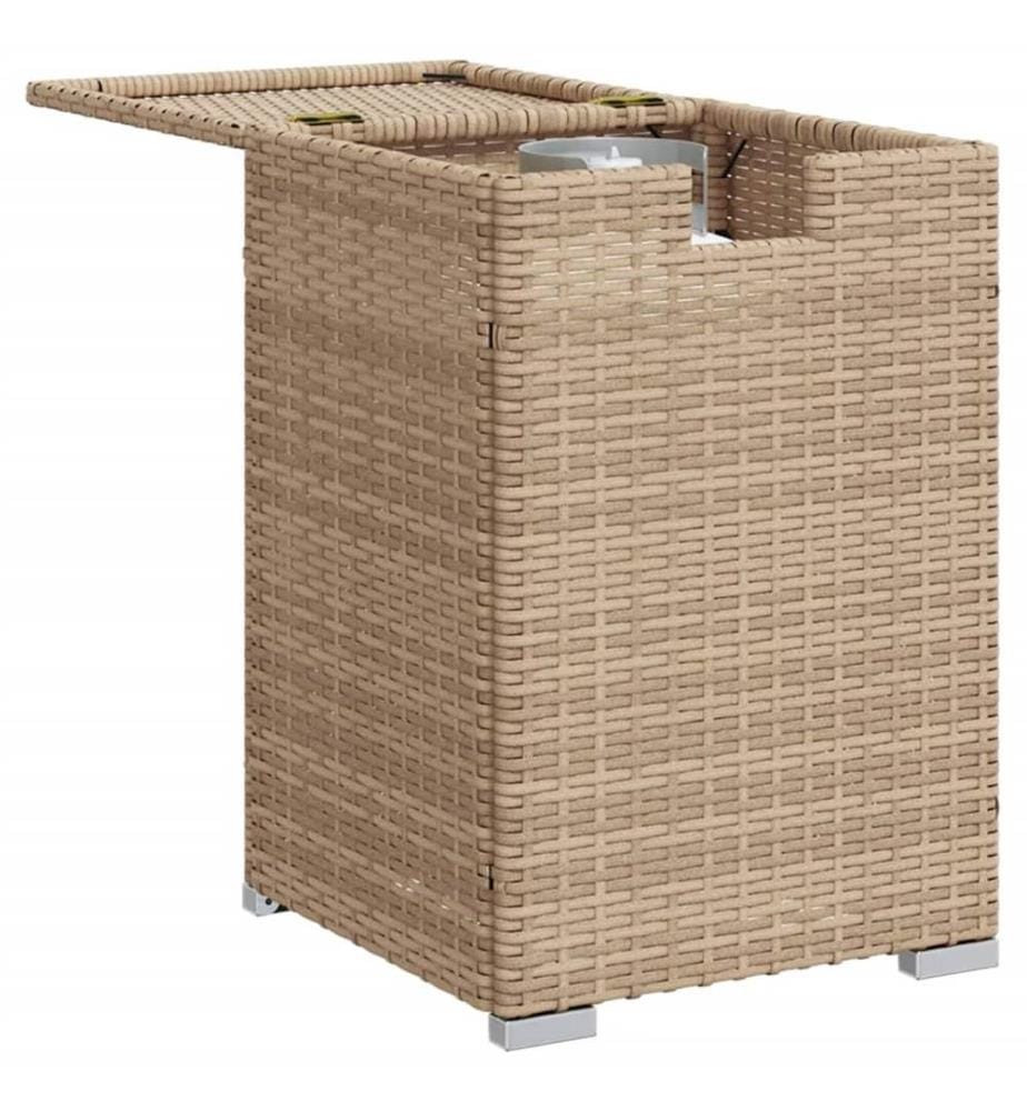 Table de couverture de bouteille de propane beige 40x40x60 cm