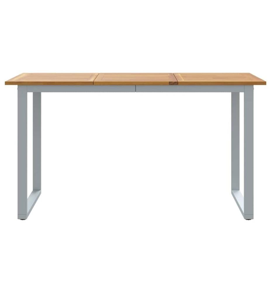 Table de Jardin Gris 140 x 80 x 75 cm Bois d'Acacia Massif