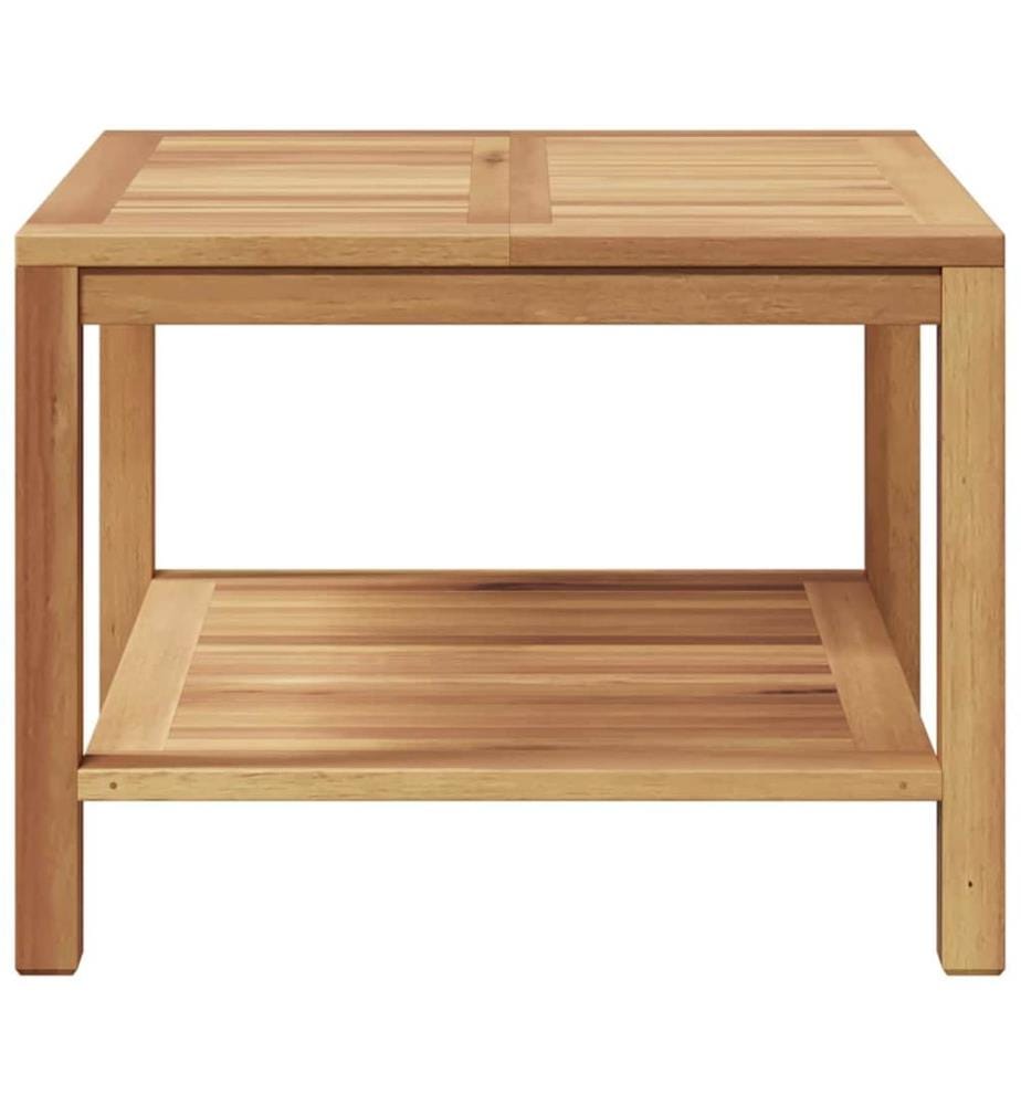 Couchtisch mit Speicher Braun 60 x 60 x 45 cm Massivholz Teak
