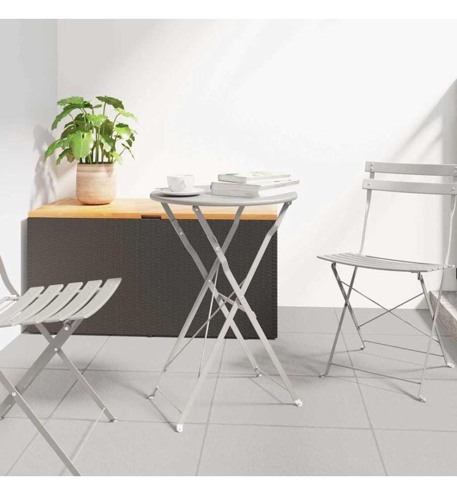 Bistrotisch Beige Ø 50 x 71 cm Pulverbeschichteter Stahl