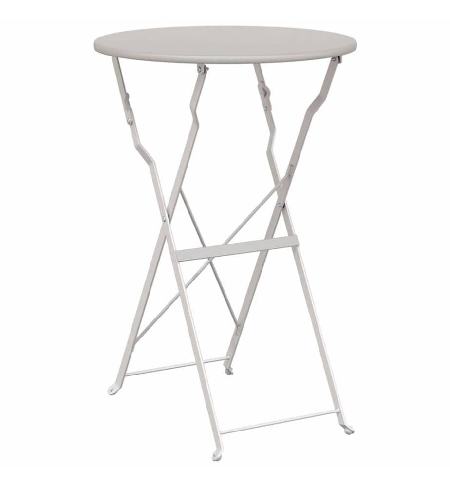 Bistrotisch Beige Ø 50 x 71 cm Pulverbeschichteter Stahl