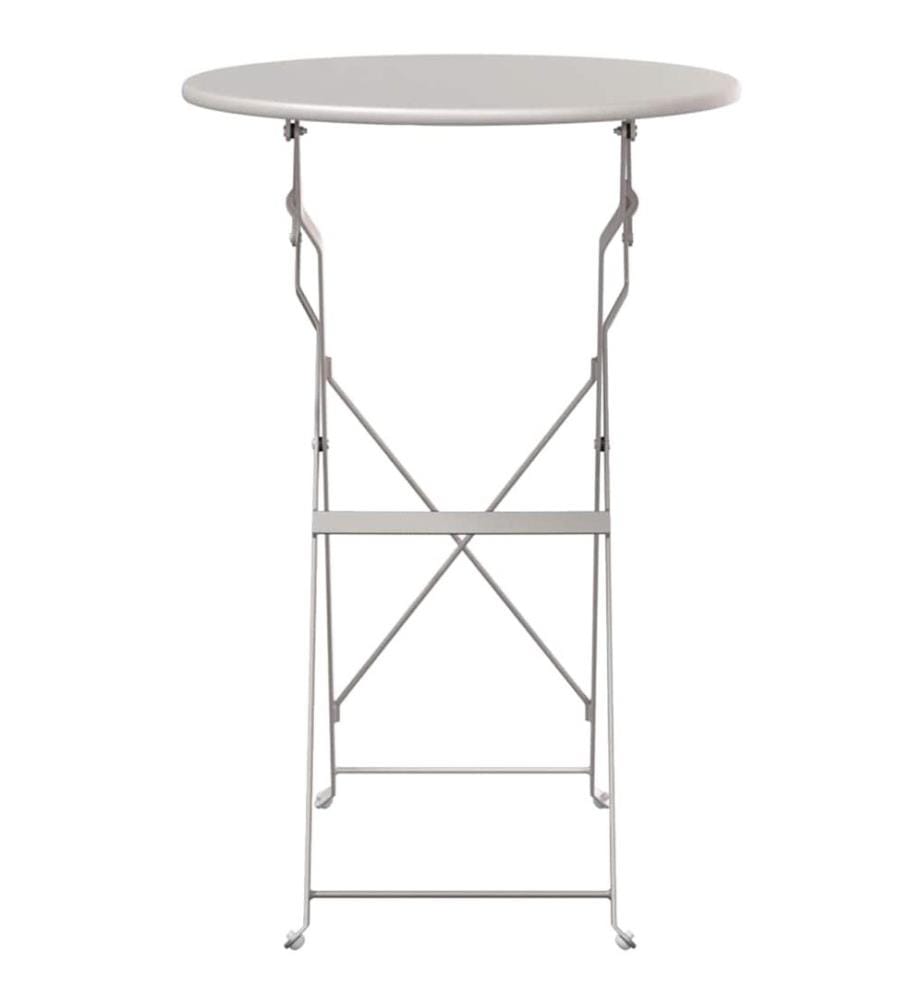 Bistrotisch Beige Ø 50 x 71 cm Pulverbeschichteter Stahl