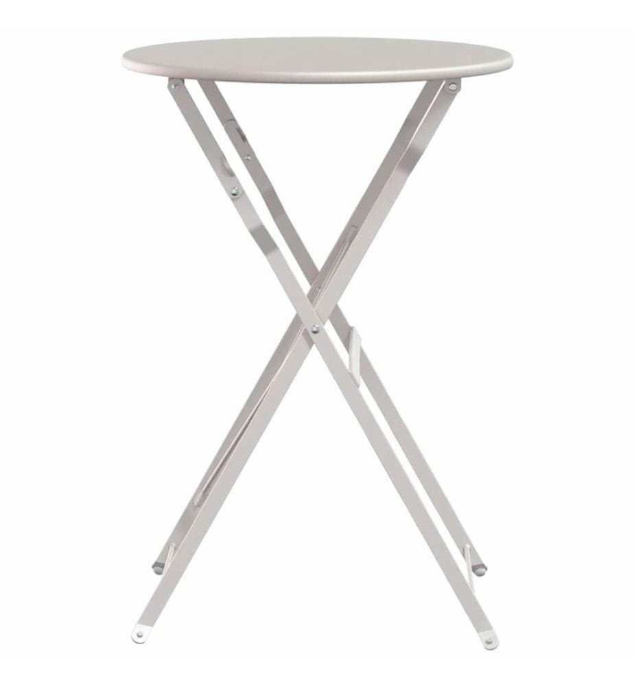 Bistrotisch Beige Ø 50 x 71 cm Pulverbeschichteter Stahl