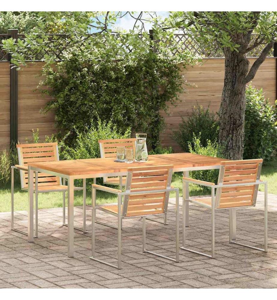 Dining Table Brown 180 x 90 x 75 cm Solid Teak Wood
