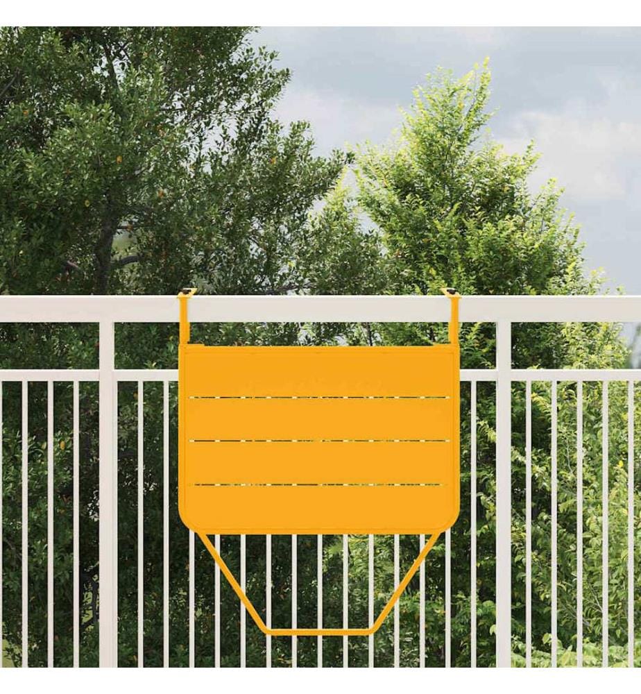 Hängender Balkontisch Gelb 60 x 39 x 65 cm Stahl