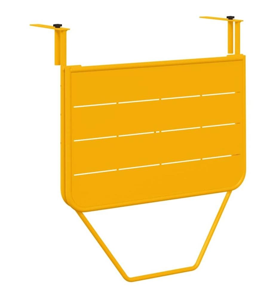 Hängender Balkontisch Gelb 60 x 39 x 65 cm Stahl