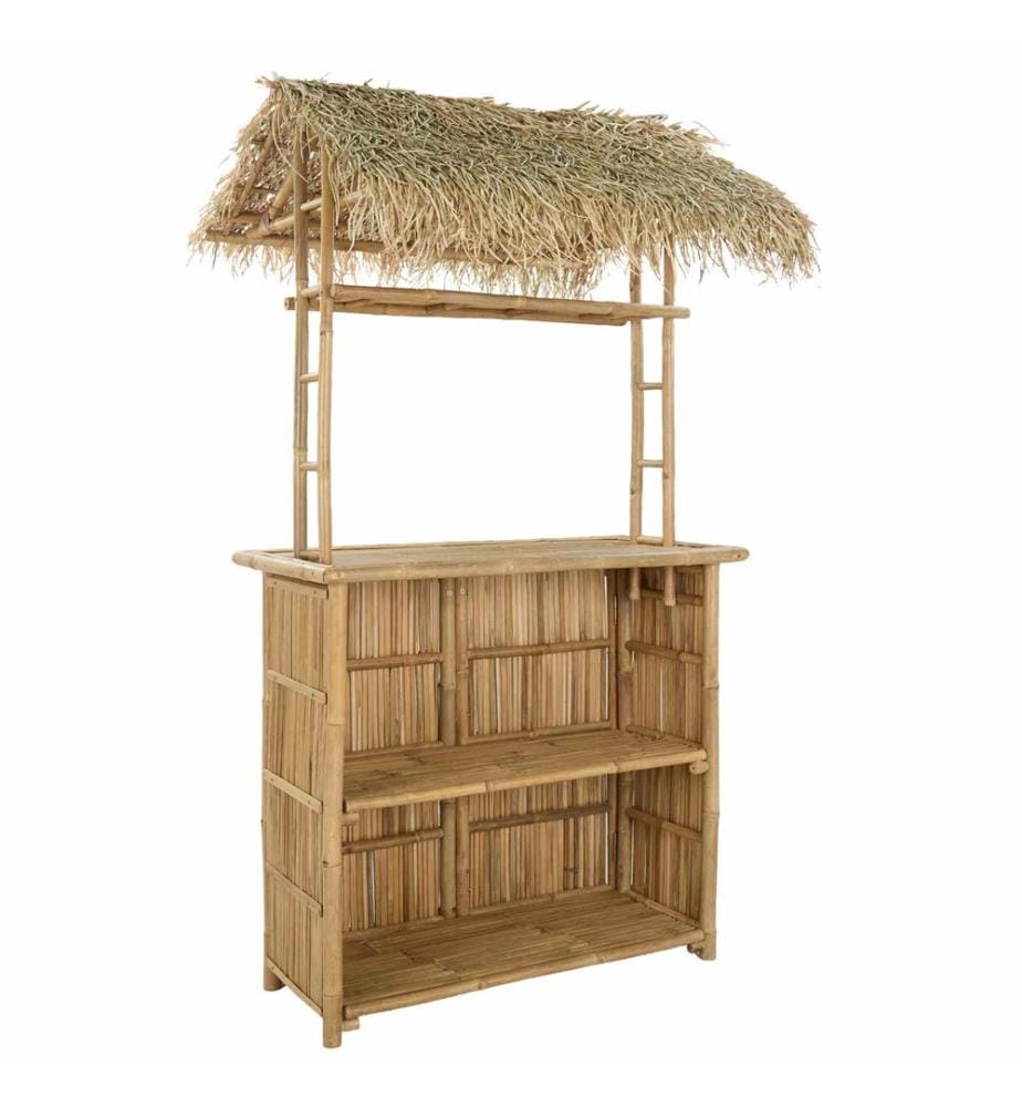 vidaXL Table de bar extérieure Naturel 115 x 95 x 215 cm Bambou