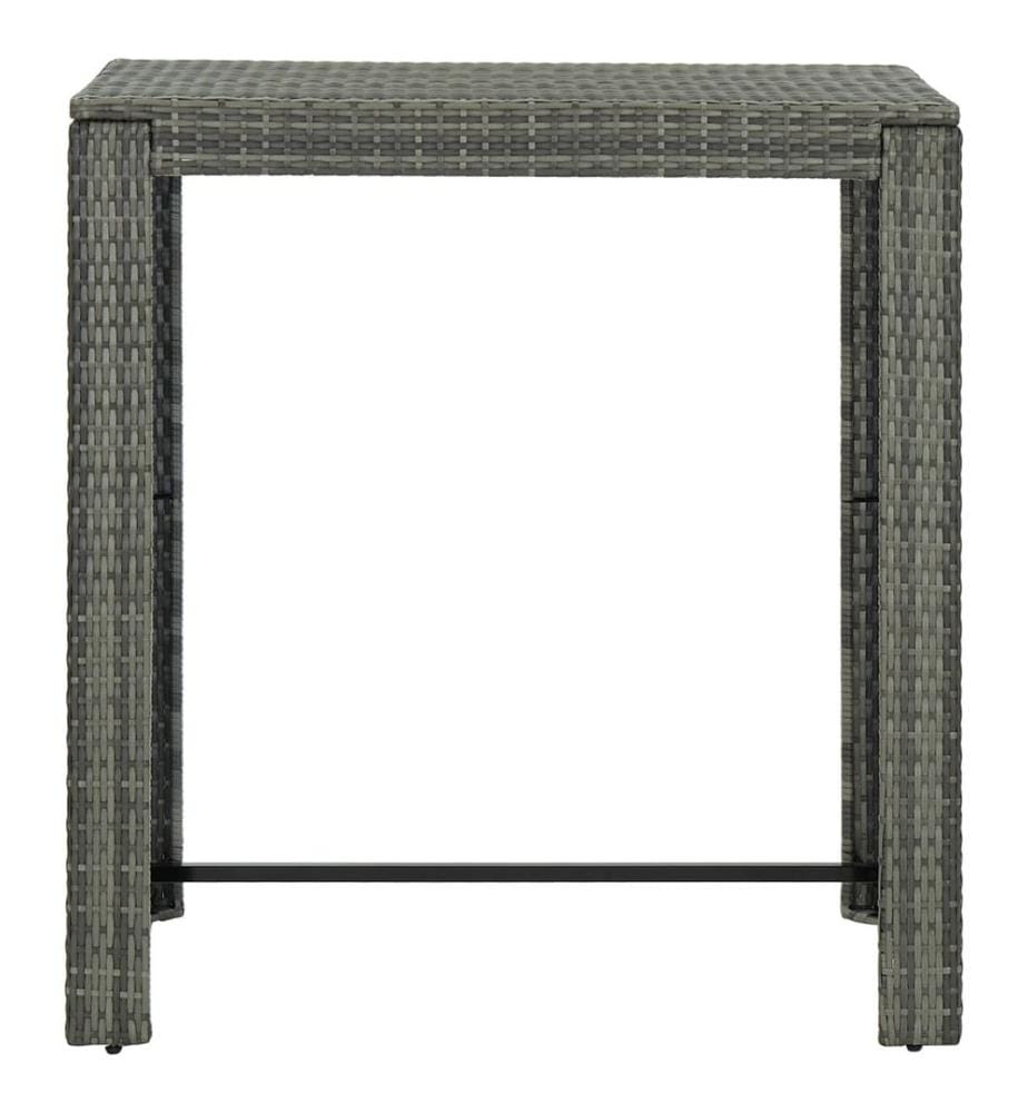 Outdoor bar table Grey 100x60.5x110.5 cm Woven resin