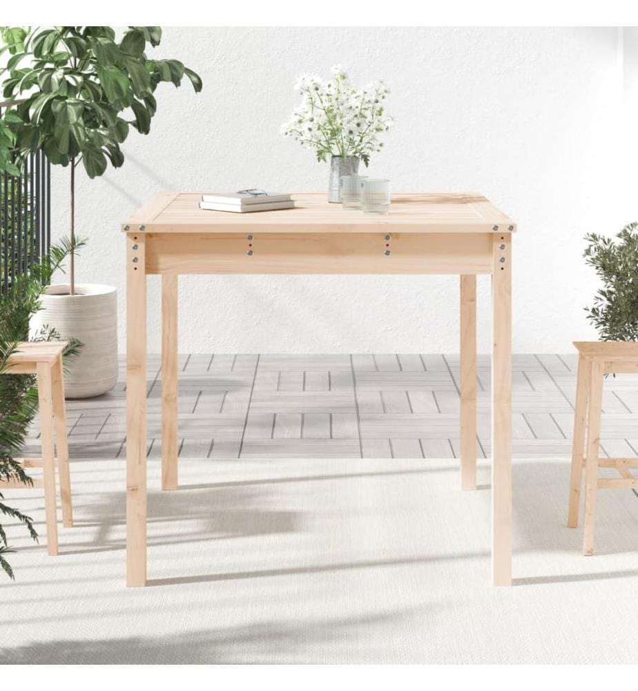 Garden table 82,5x82,5x76 cm solid pine wood