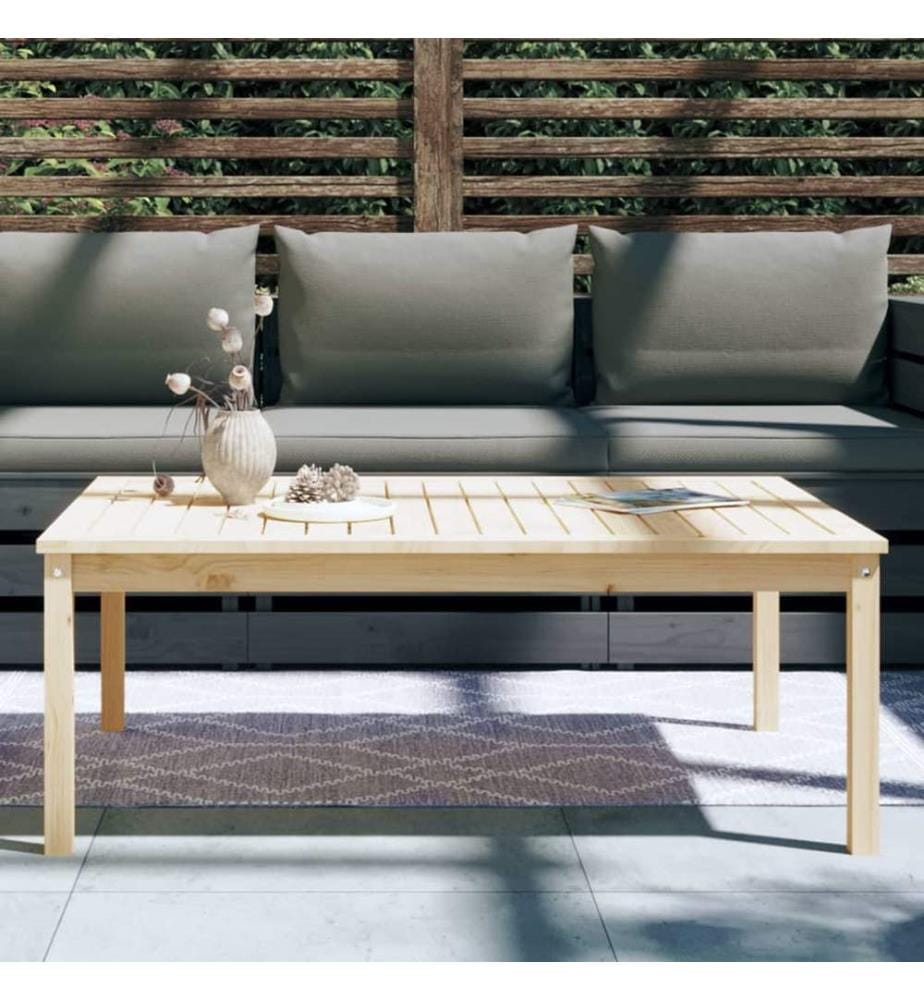 Garden table 121x82,5x45 cm solid pine wood