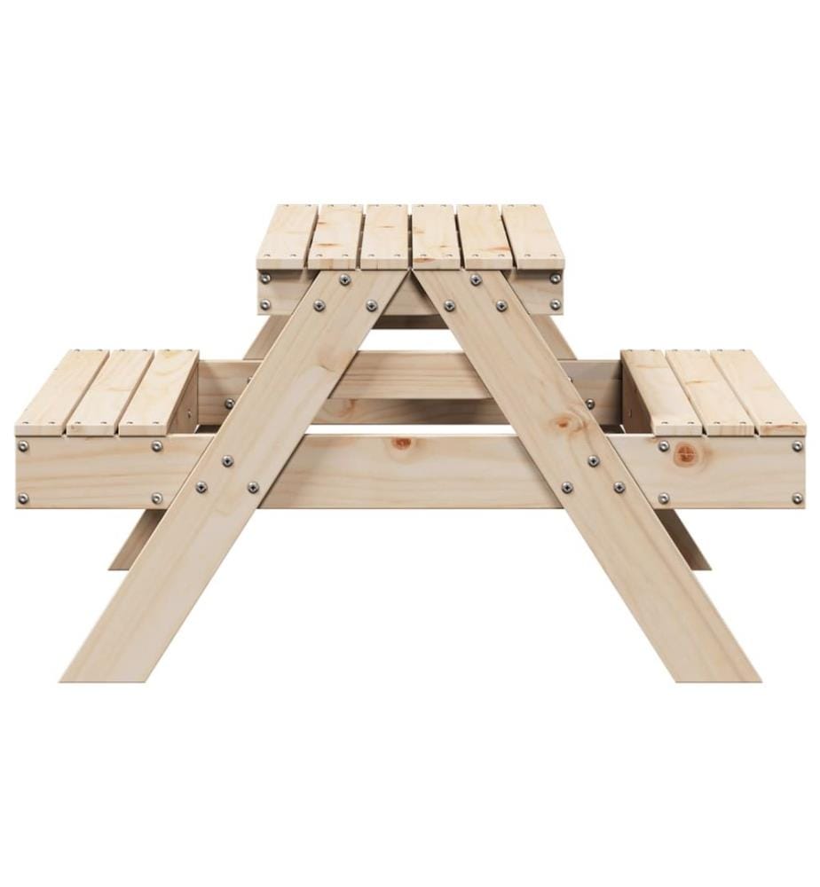 Table de pique-nique pour enfants 88x97x52cm bois massif de pin