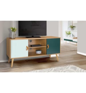 TV-Möbel Aria 113 x 39.5 x 53.5 cm - Grau & Grün