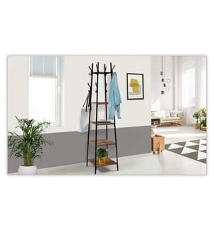 Kleiderständer Elize 40 x 40 x 170 cm - Schwarz & Braun