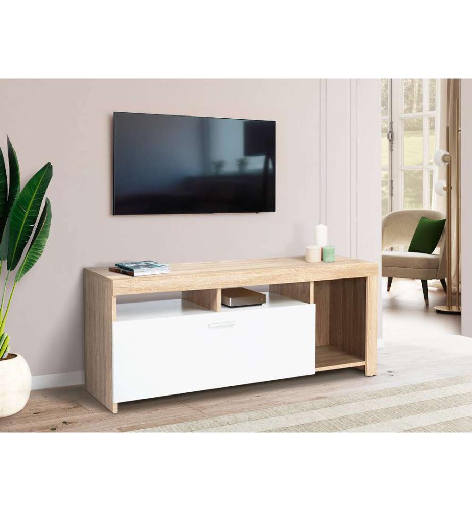 TV-Möbel Maryse 110 x 40 x 45 cm - Holz & Weiss