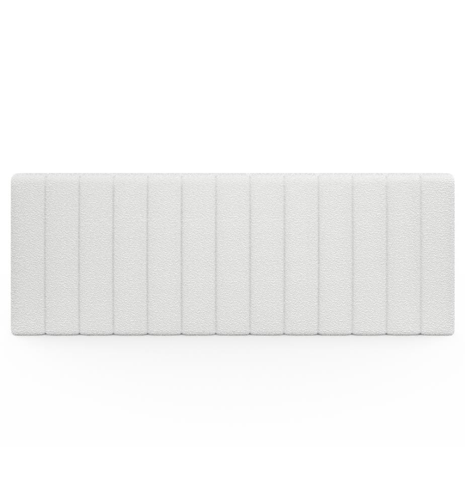 Tête de Lit murale Céline en bouclette 160cm - Blanc