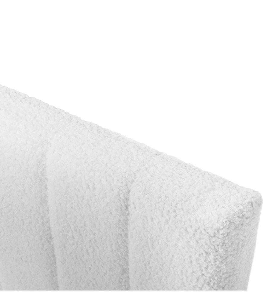 Tête de Lit murale Céline en bouclette 160cm - Blanc