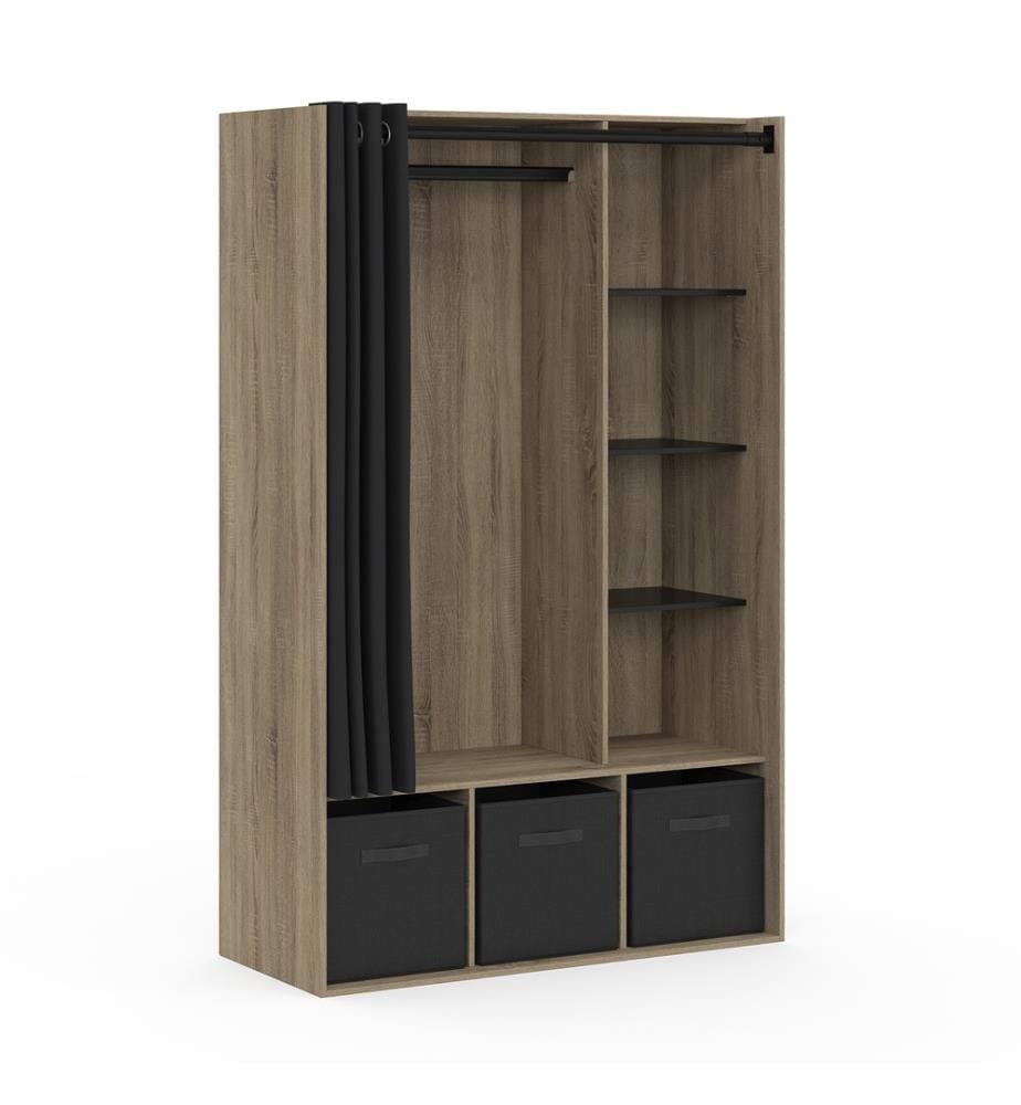 Dressing Camille 167cm effet bois
