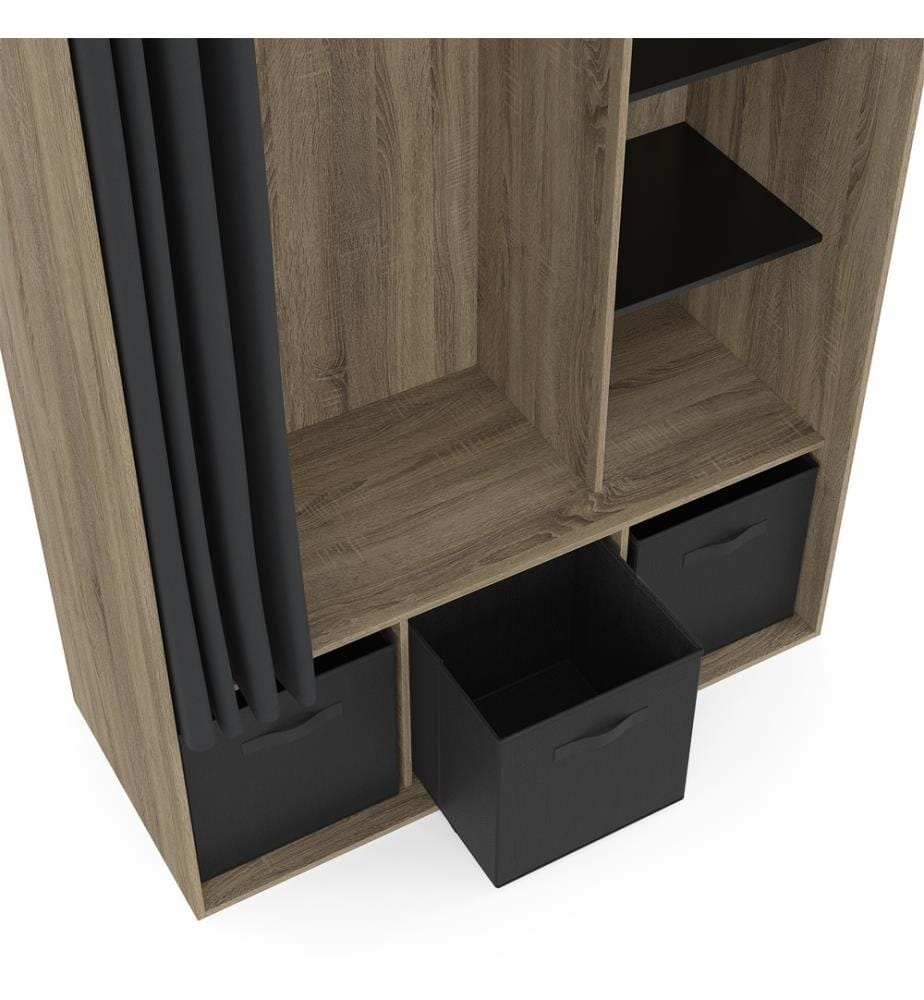 Dressing Camille 167cm effet bois