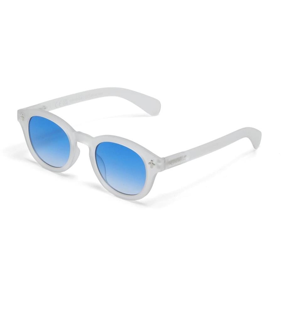 OKKIA - Lunettes de soleil Milano Translucide clair, lentille bleue