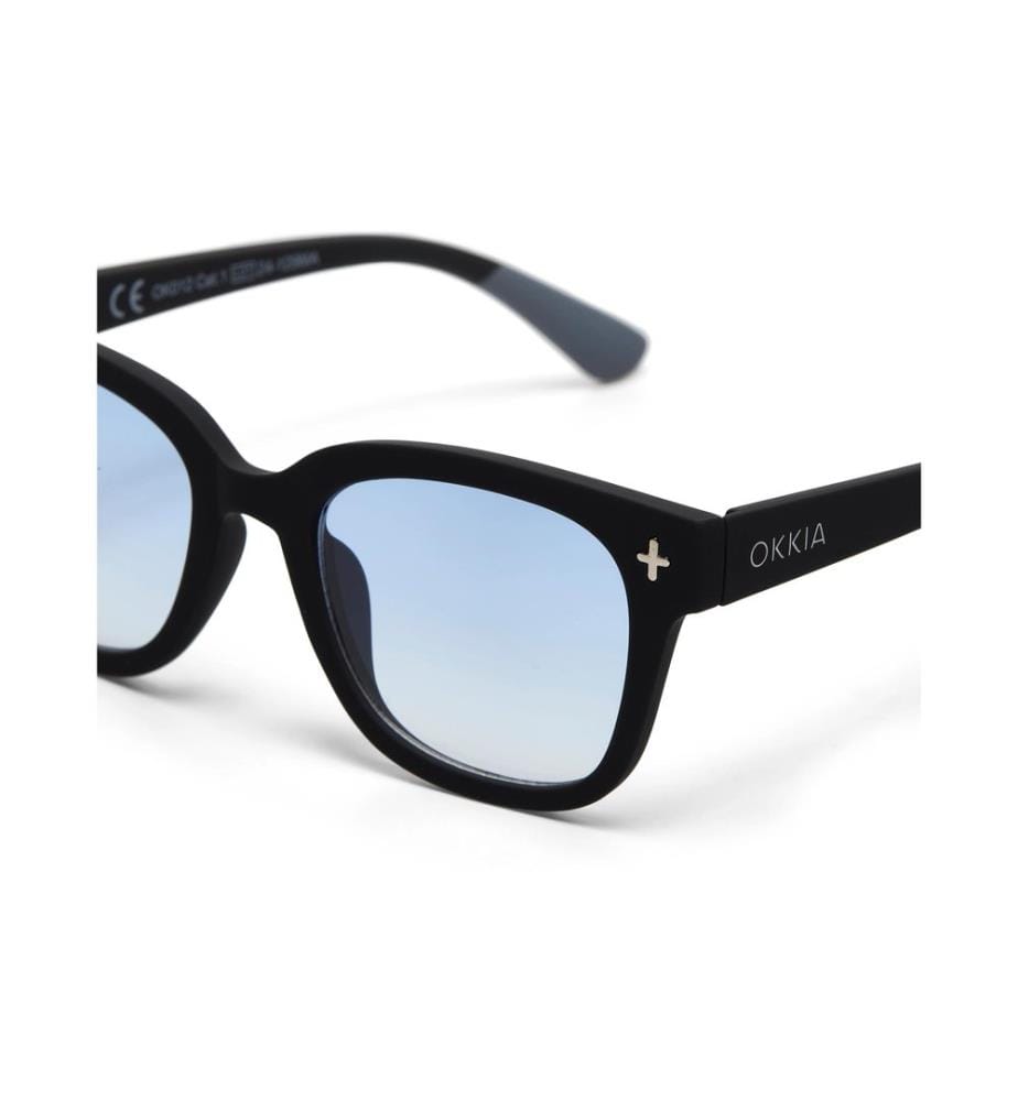 OKKIA - Lunettes de soleil Giovanni noir, lentille bleue