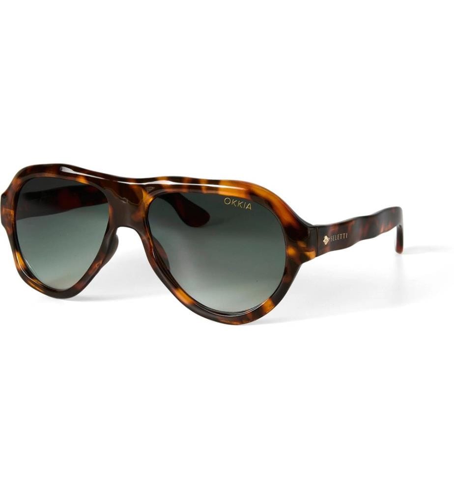OKKIA - Lunettes de soleil Seletti Florida Classic Havanna, Green lens