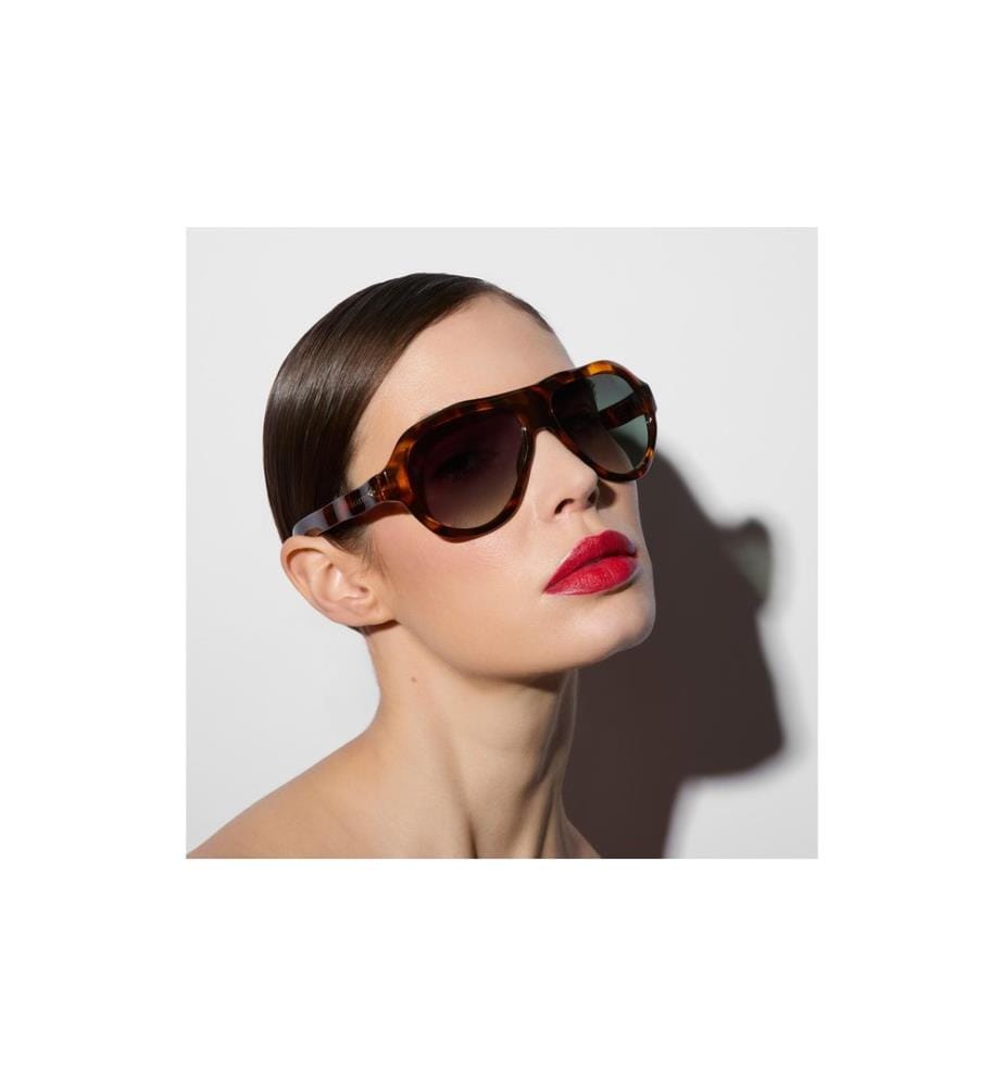 OKKIA - Lunettes de soleil Seletti Florida Classic Havanna, Green lens