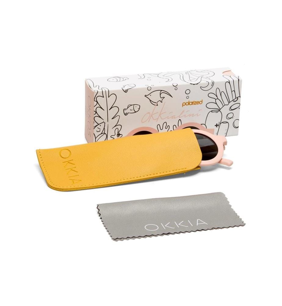 OKKIA - Lunettes de soleil pour enfants Tondo, 6-10 ans Rose clair