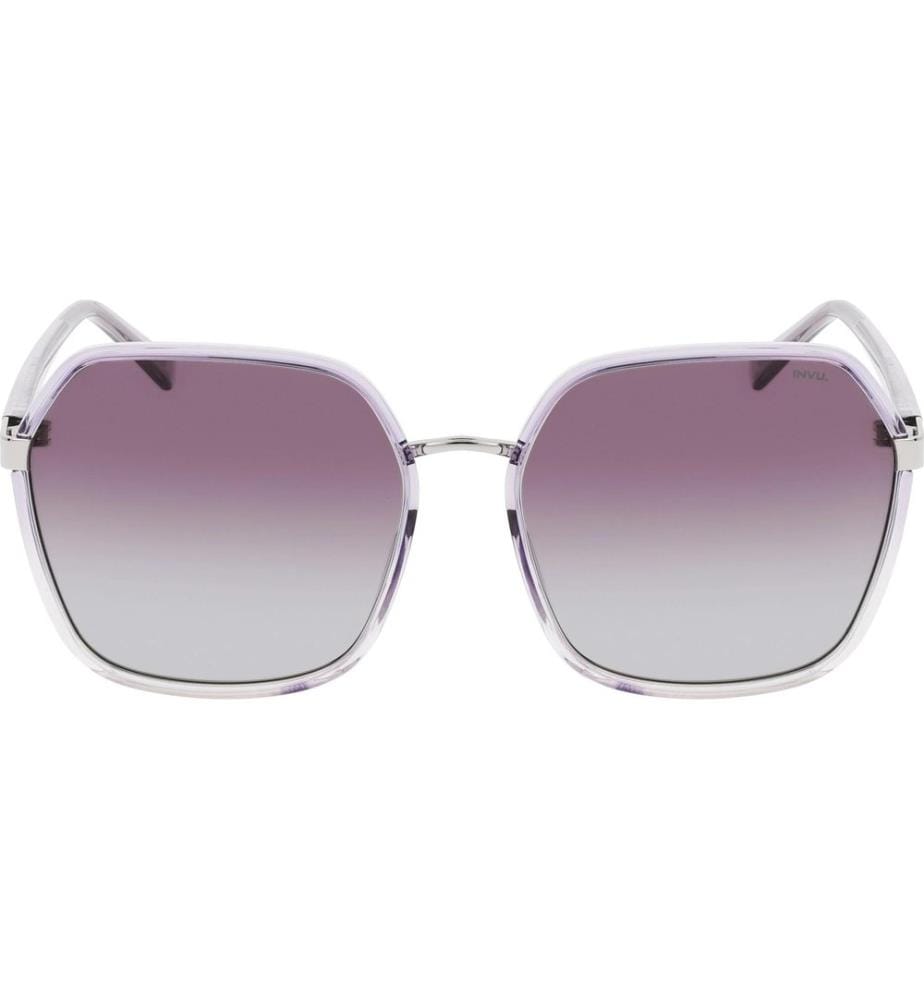 INVU. - Lunettes de soleil Ylania Silver / Violet avec étui
