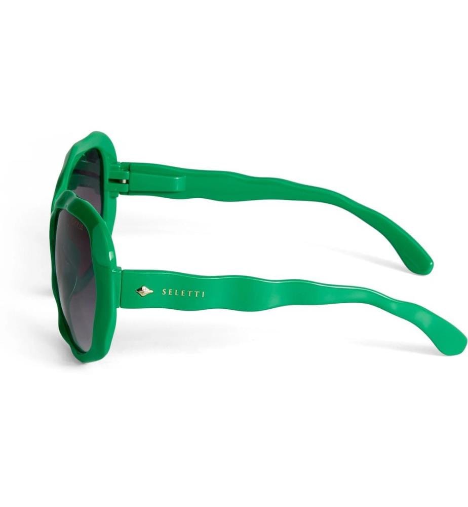 OKKIA - Lunettes de soleil Seletti California Vert, Lentille noire
