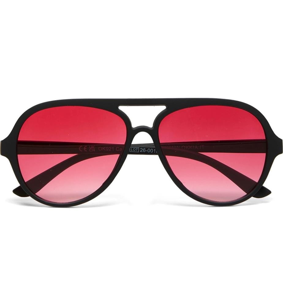 OKKIA - Lunettes de soleil Alessio noir, lentille rouge