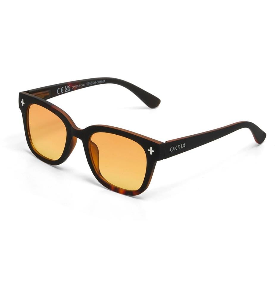 OKKIA - Lunettes de soleil Giovanni Noir Havane, Lentille jaune