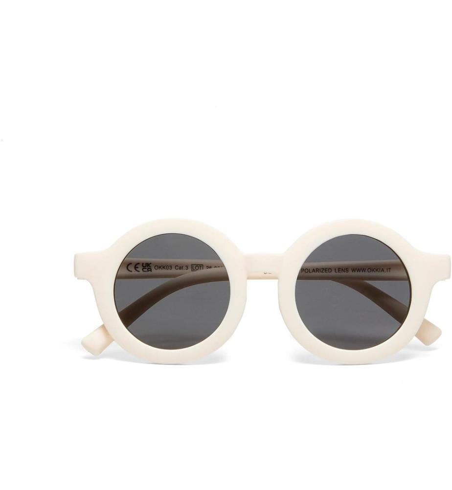 OKKIA - Lunettes de soleil pour enfants Tondo, 6-10 ans Whister White