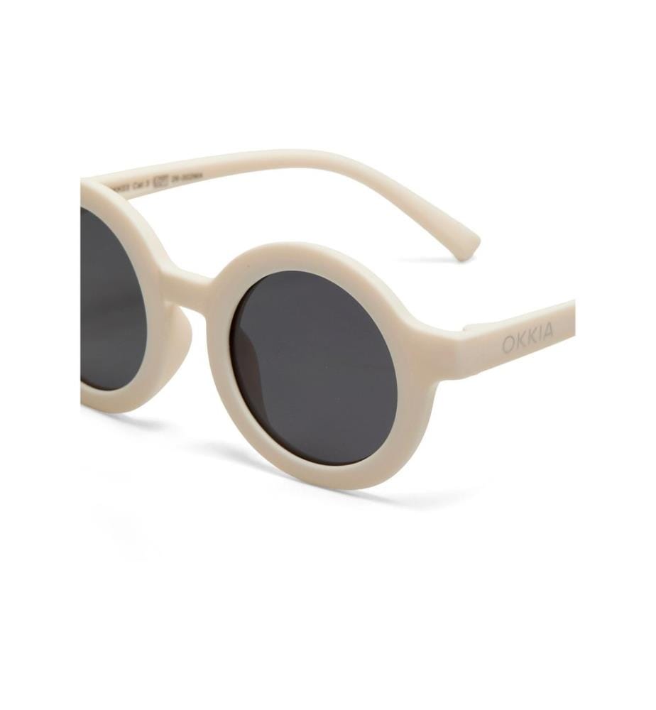 OKKIA - Lunettes de soleil pour enfants Tondo, 6-10 ans Whister White