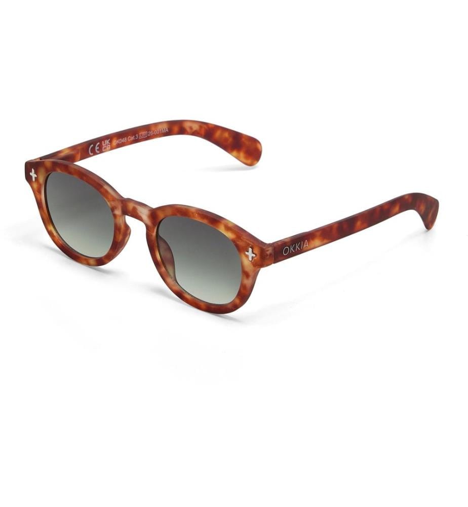 OKKIA - Lunettes de soleil Milano Sahara Havana, Lentille verte