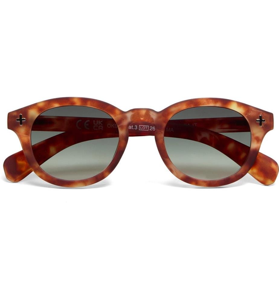 OKKIA - Lunettes de soleil Milano Sahara Havana, Lentille verte