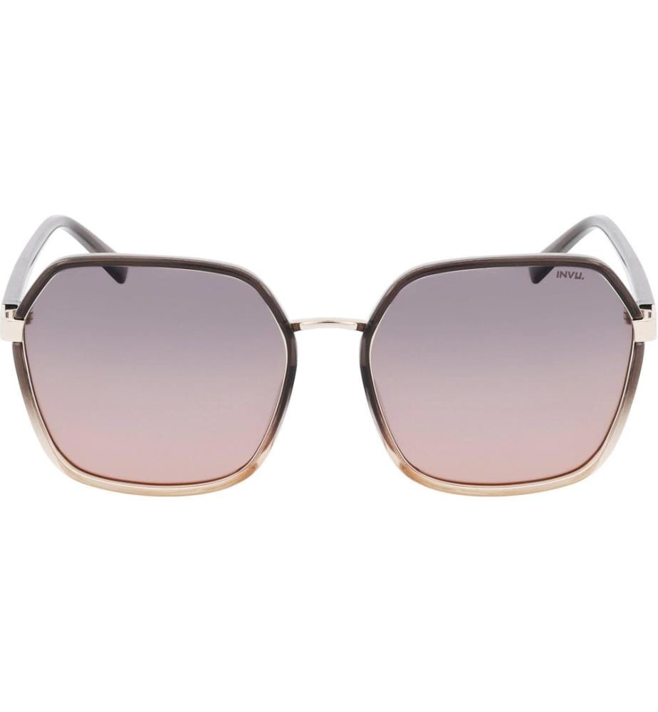 INVU. - Lunettes de soleil Ylania Or / Transp. Light Brown avec étui